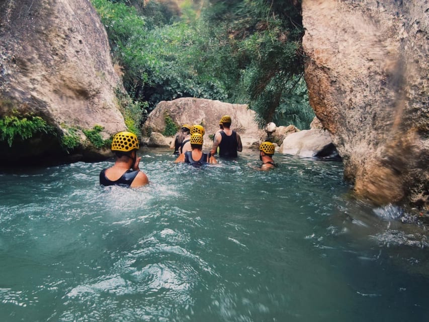 Anna: Guided Canyoning Tour - The 20-meter waterfall descent finale