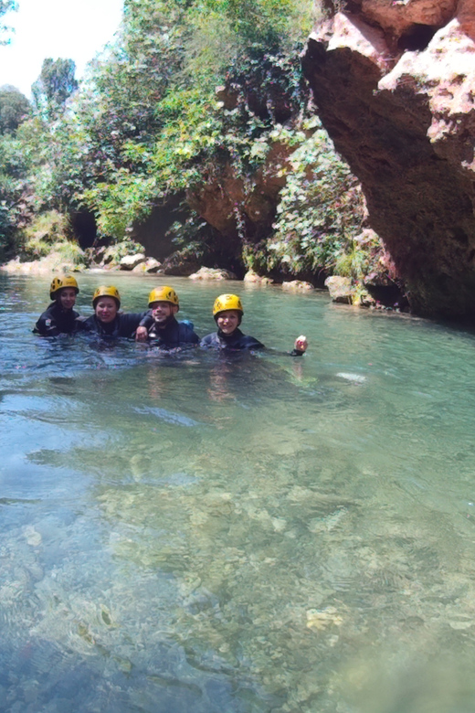 Anna: Guided Canyoning Tour - Meet the gear: neoprene suit, harness, and helmet