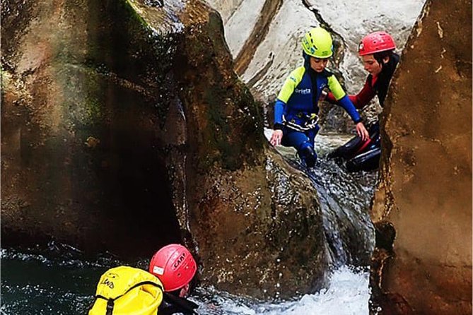 Aquatic canyoning near Benidorm. Estret de les Penyes Bollulla - Meet at Restaurante la Cascada Casa Federico, then get briefed in English