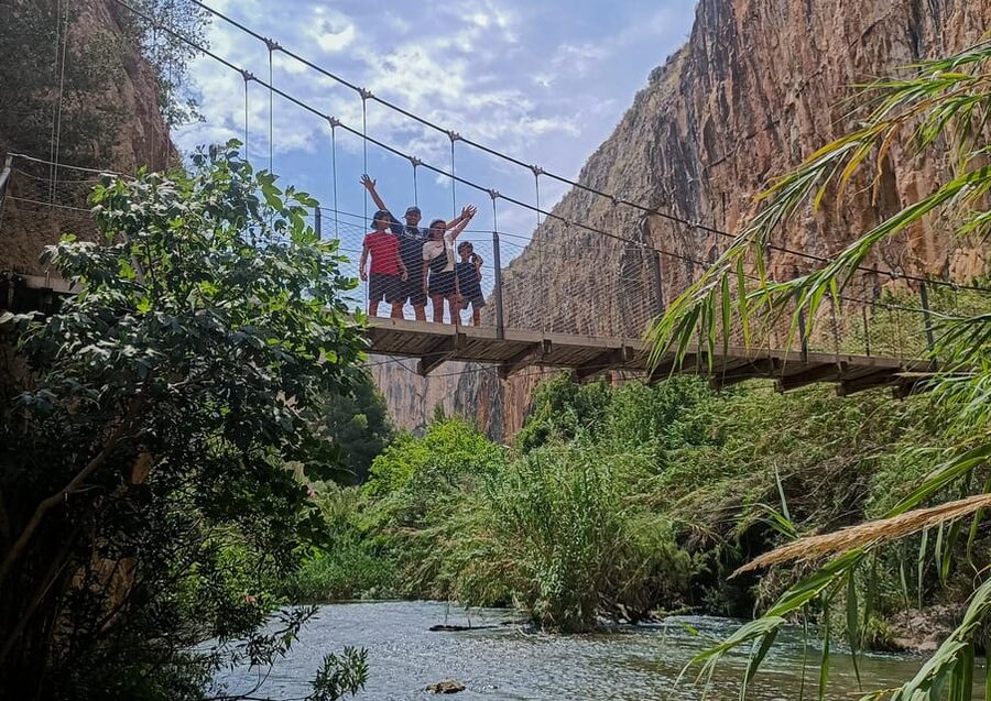 From Valencia: Chulilla, Turia Canyon, Hanging bridges... - Los Calderones route: Hanging Bridges and the stair reality check