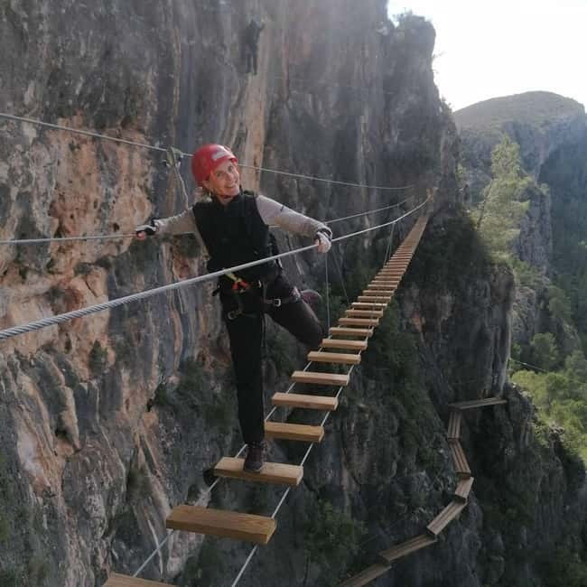 Marxuquera: La Falconera Via Ferrata - Getting Started: Bridges First, Then the Zip Line