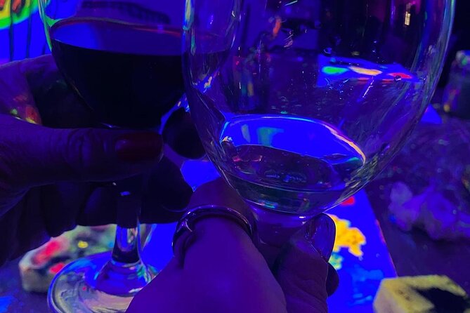 Paint a neon fluorescent picture while drinking unlimited wine - Price and value: what $53.36 buys you in real terms