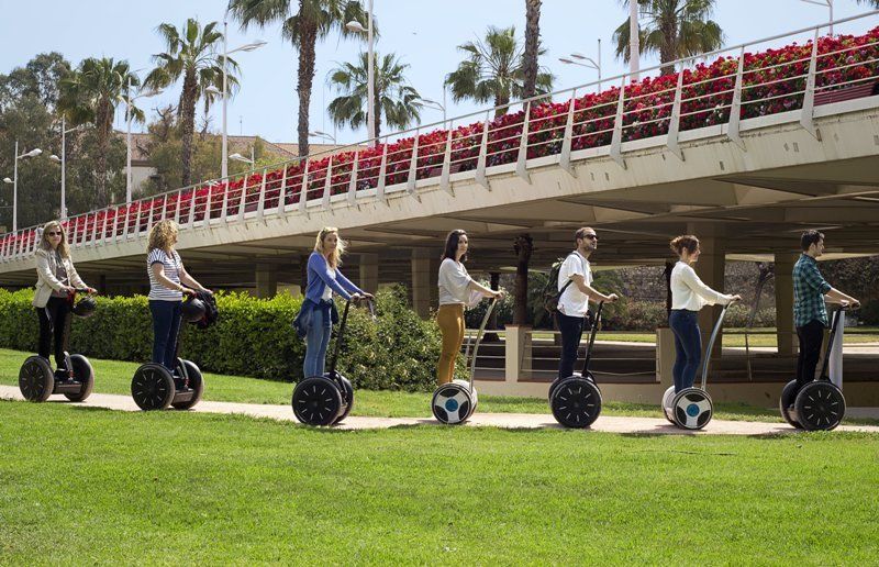 Valencia: Cabecera Park and Bioparc Segway Tour - 9 d’Octubre bridge: a quick big-picture moment