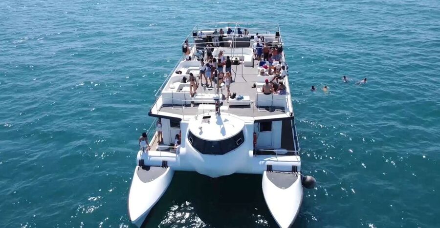 Valencia: Catamaran Cruise, Paella Lunch and Swim Stop - Lunch Sequence: Salad, Chicken Paella, Fresh Fruit, and Your Included Drink