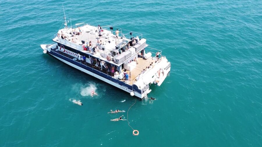 Valencia: Catamaran Cruise with Stop for Swimming - The Meeting Point: BORAMAR Caseta by La Marina Clock Building