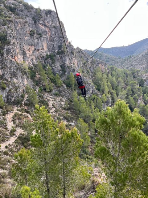 Valencia: Guided Via Ferrata Experience - Zipline time: how to stay calm and actually enjoy it