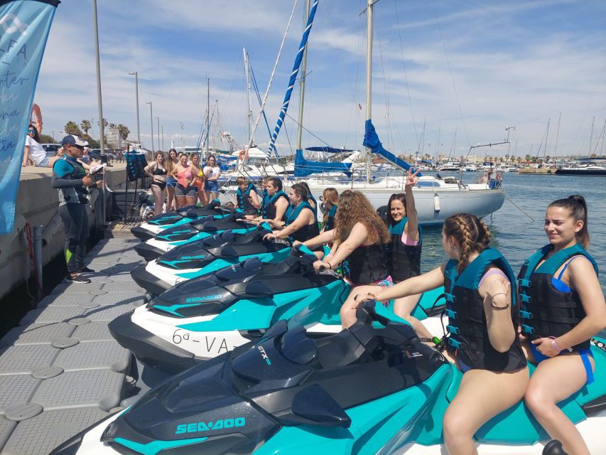 Valencia: Jetski experience with Guide - Jetskis in Valencia Marina, right by the North Marina pontoons